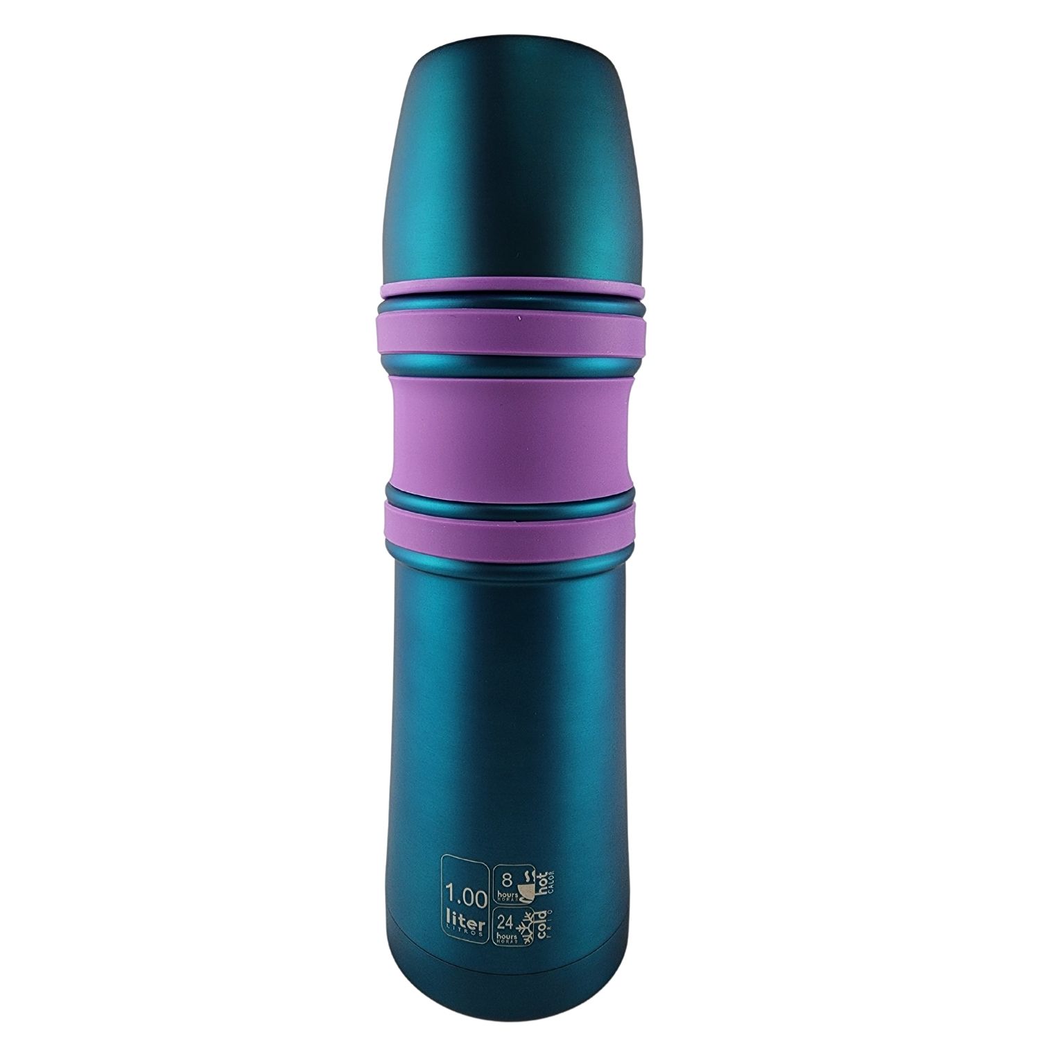 TERMO MEGA SLIM II 1L ACERO INOXIDABLE BEBIDAS CALIENTES FRIAS TURQUESA - 2