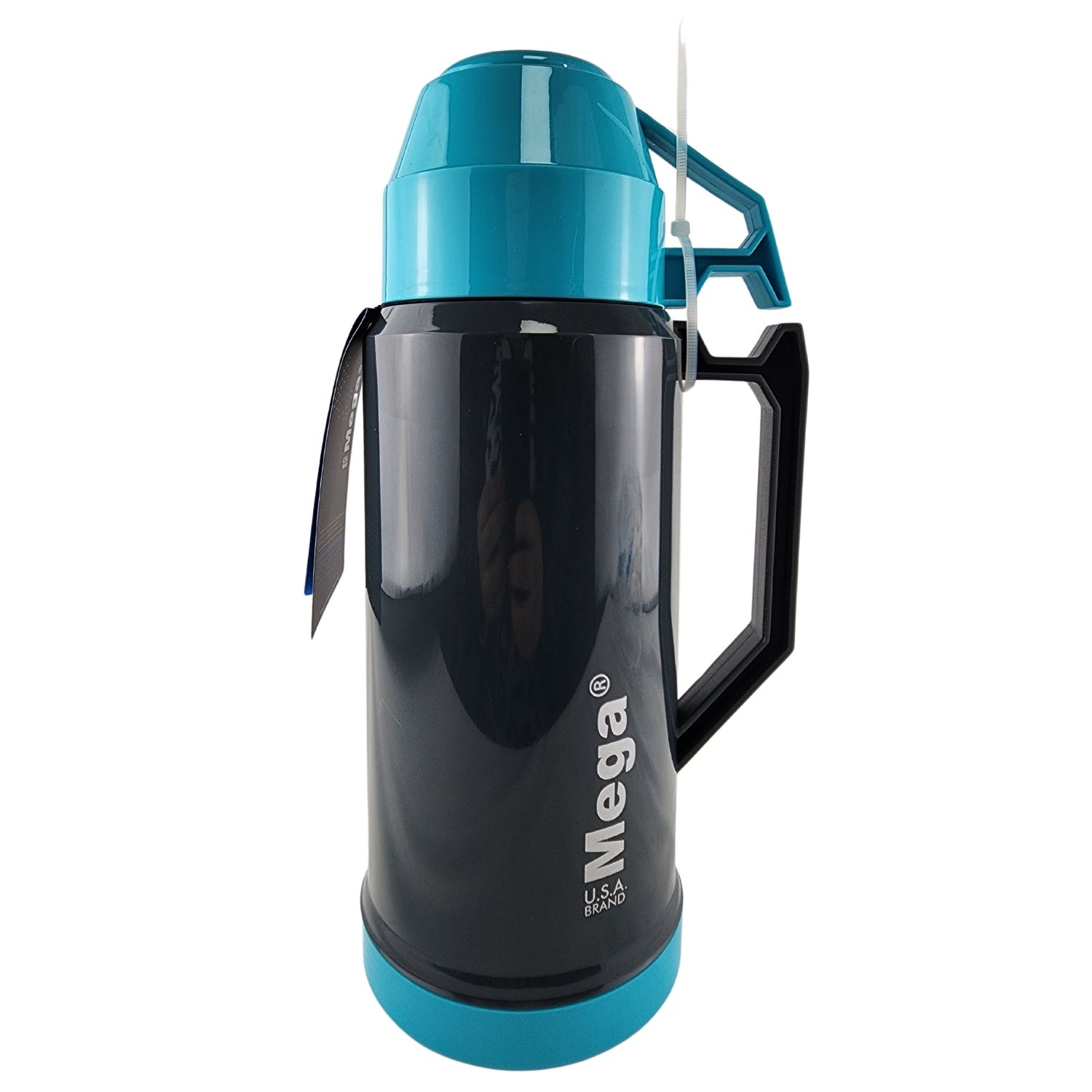 TERMO MEGA 1L NEW MEGATEMP BEBIDAS CALIENTES FRIAS CON TAZAS CELESTE - 1