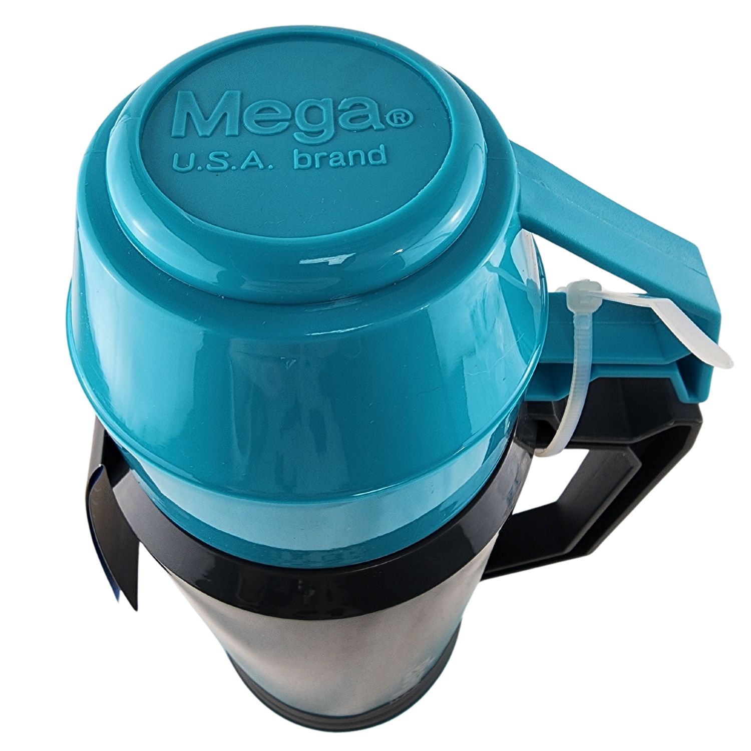 TERMO MEGA 1L NEW MEGATEMP BEBIDAS CALIENTES FRIAS CON TAZAS CELESTE - 5
