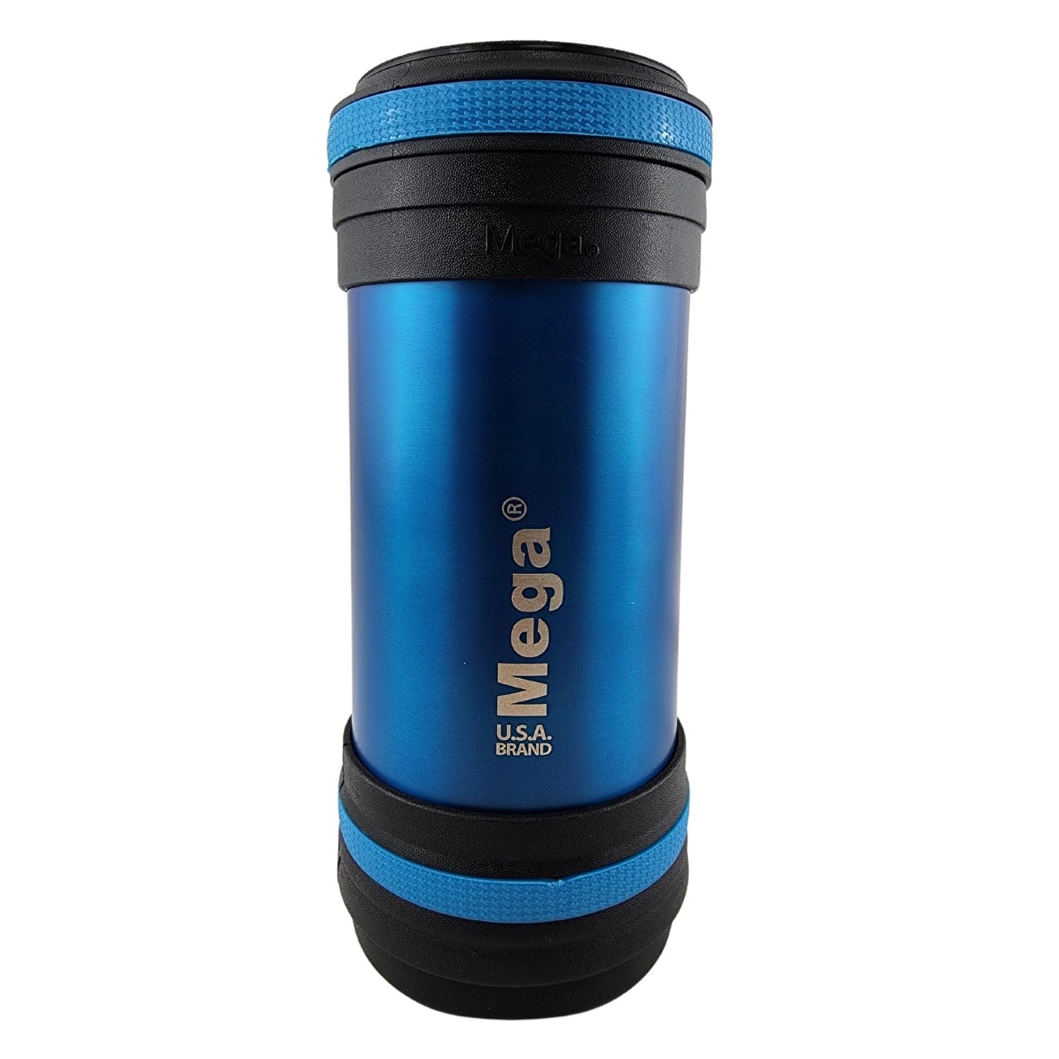 TERMO MEGA MAXX 600ML COMIDAS METALICO ACERO INOXIDABLE AZUL - 2