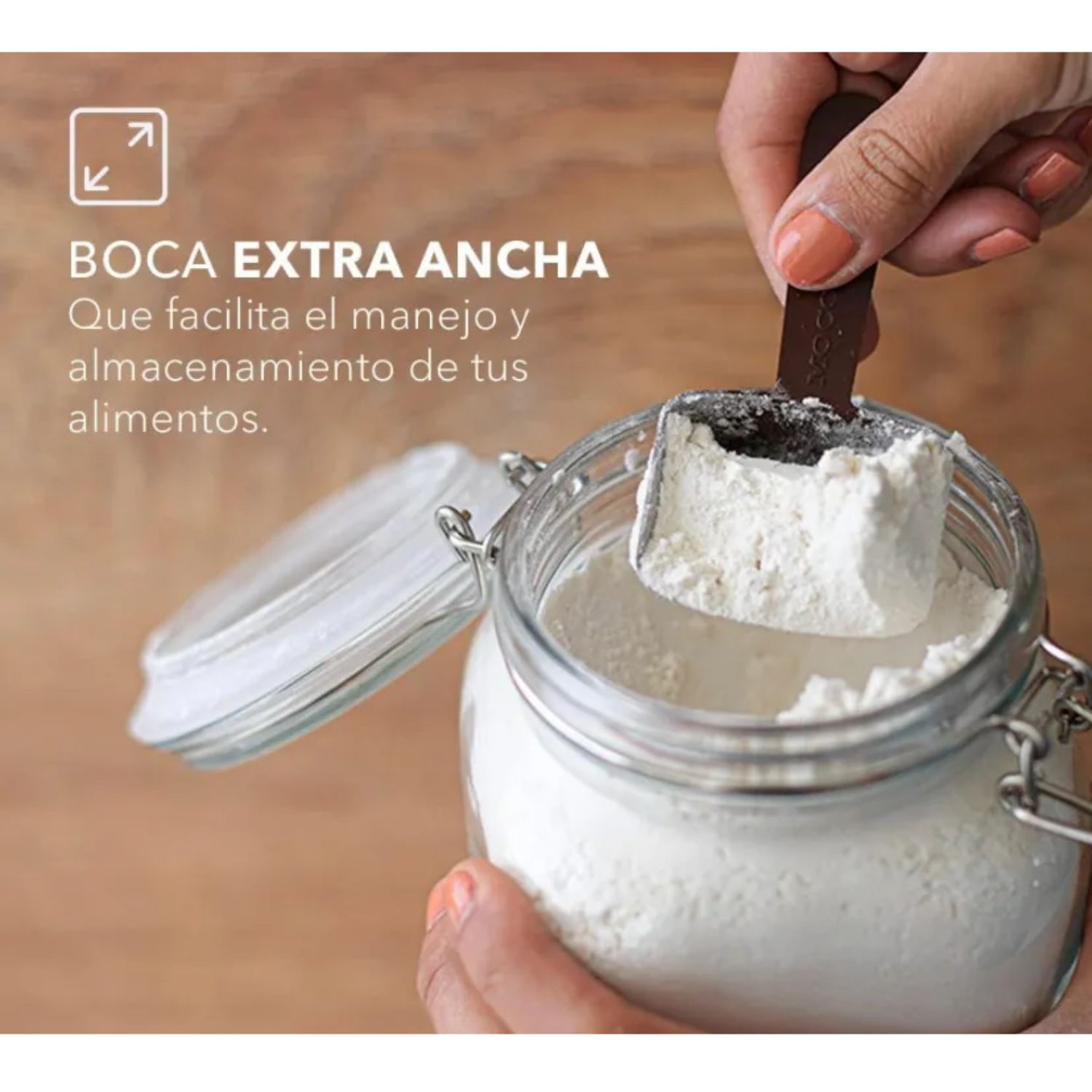 SET 2 FRASCOS CON TAPA HERMETICA 500ML + 1000ML ALLEGRA - 3