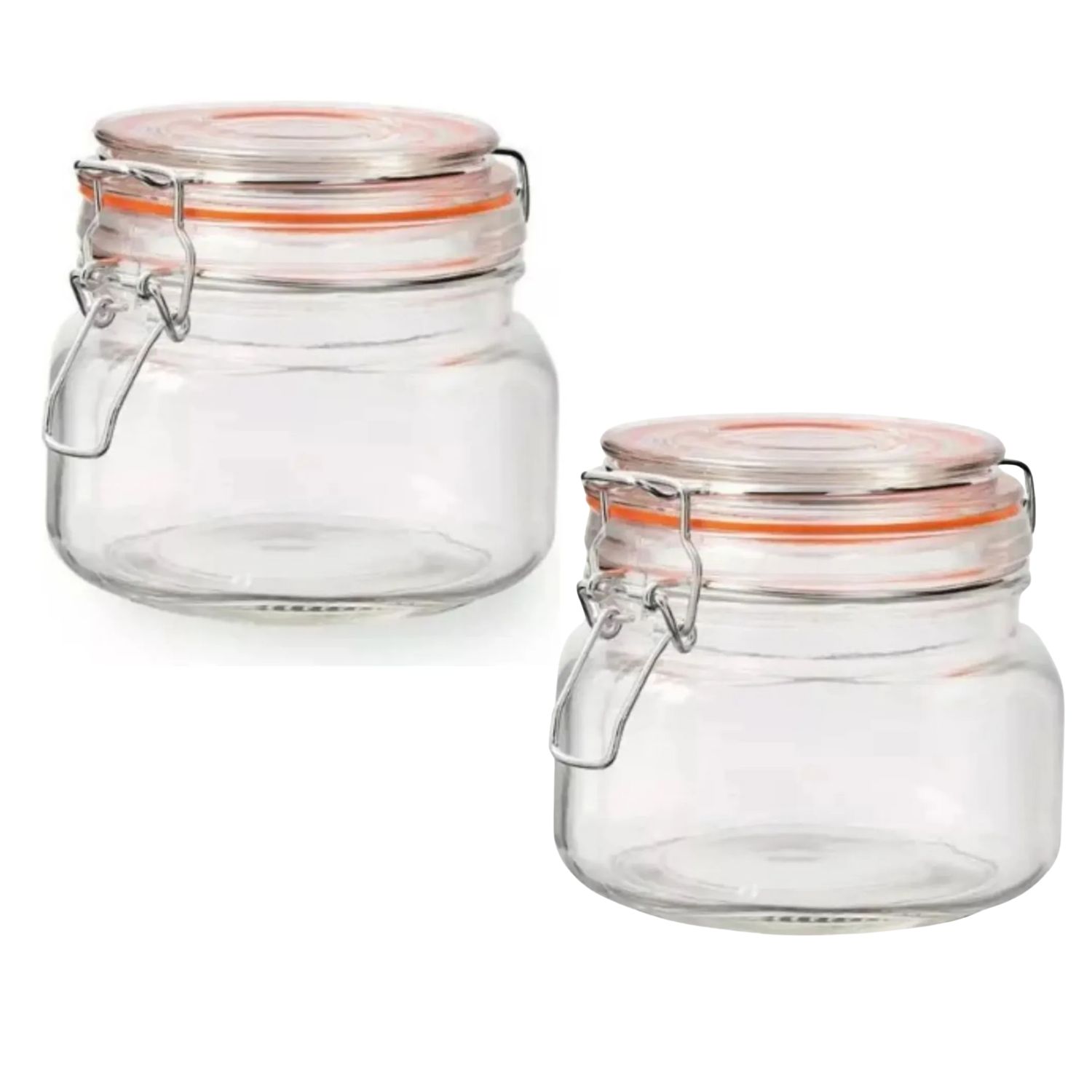 SET 2 FRASCOS VIDRIO CON TAPA HERMETICA DE 500ML ALLEGRA - 2