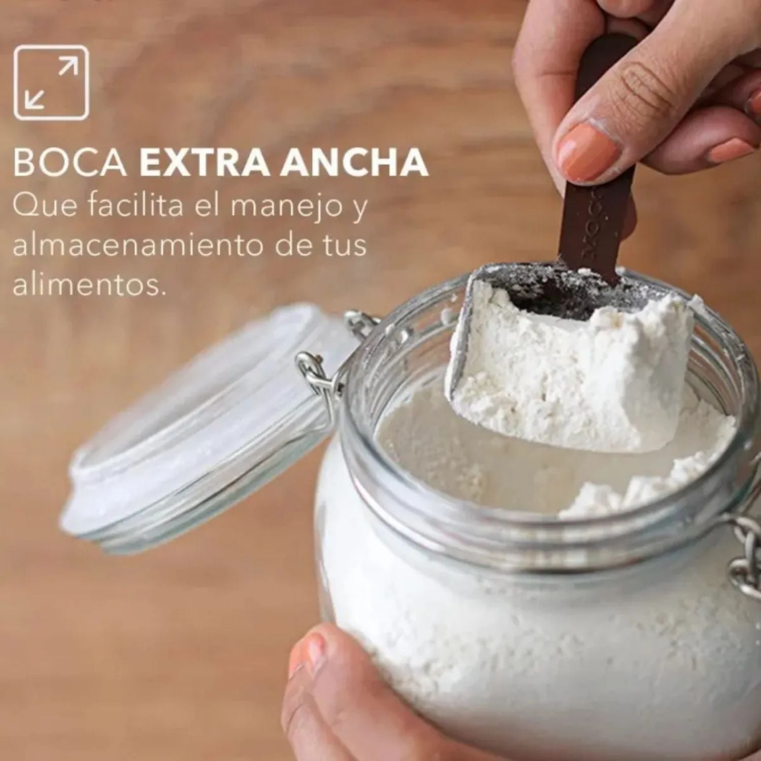 SET 2 FRASCO TAPA DE VIDRIO HERMETICA 1000ML + 1400ML ALLEGRA - 3