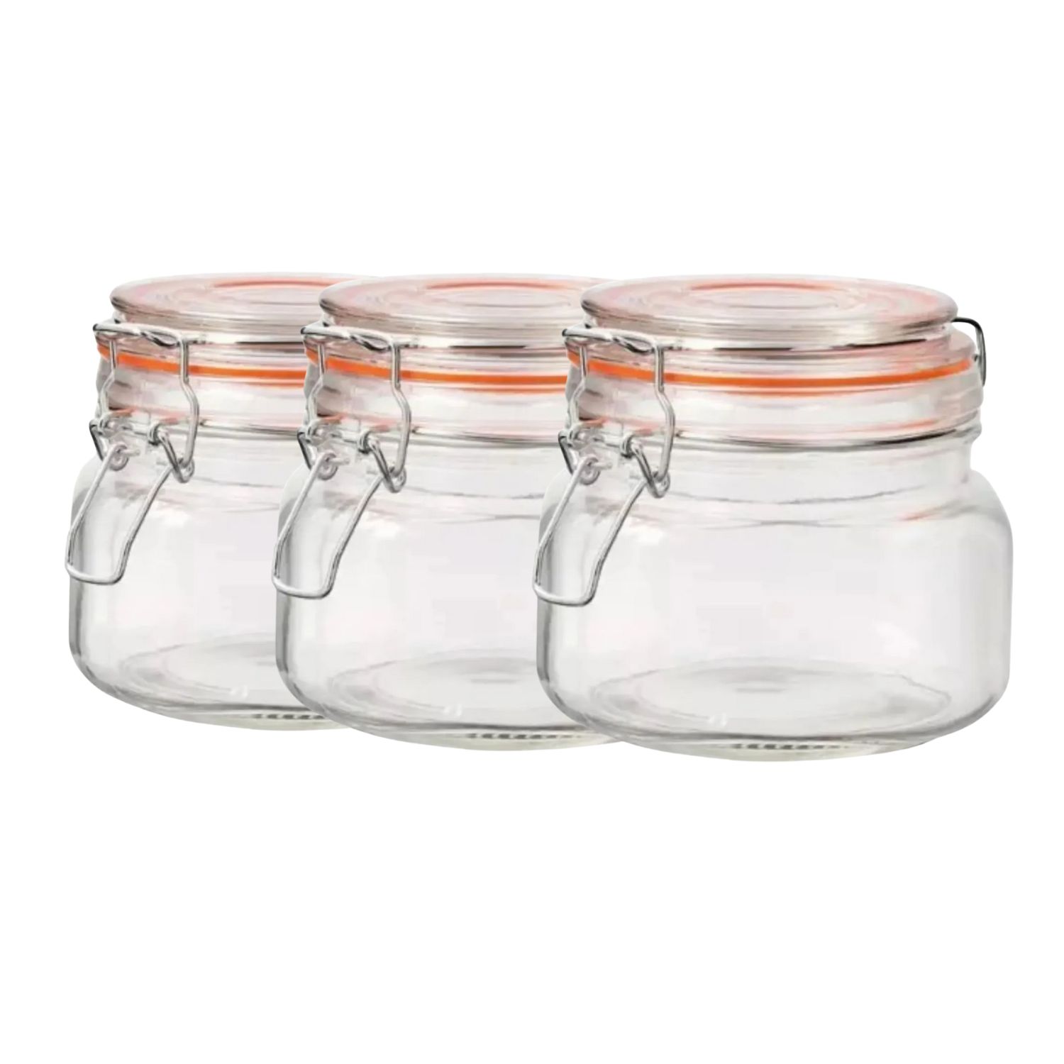 SET 3 FRASCOS VIDRIO CON TAPA HERMETICA DE 500ML ALLEGRA - 2