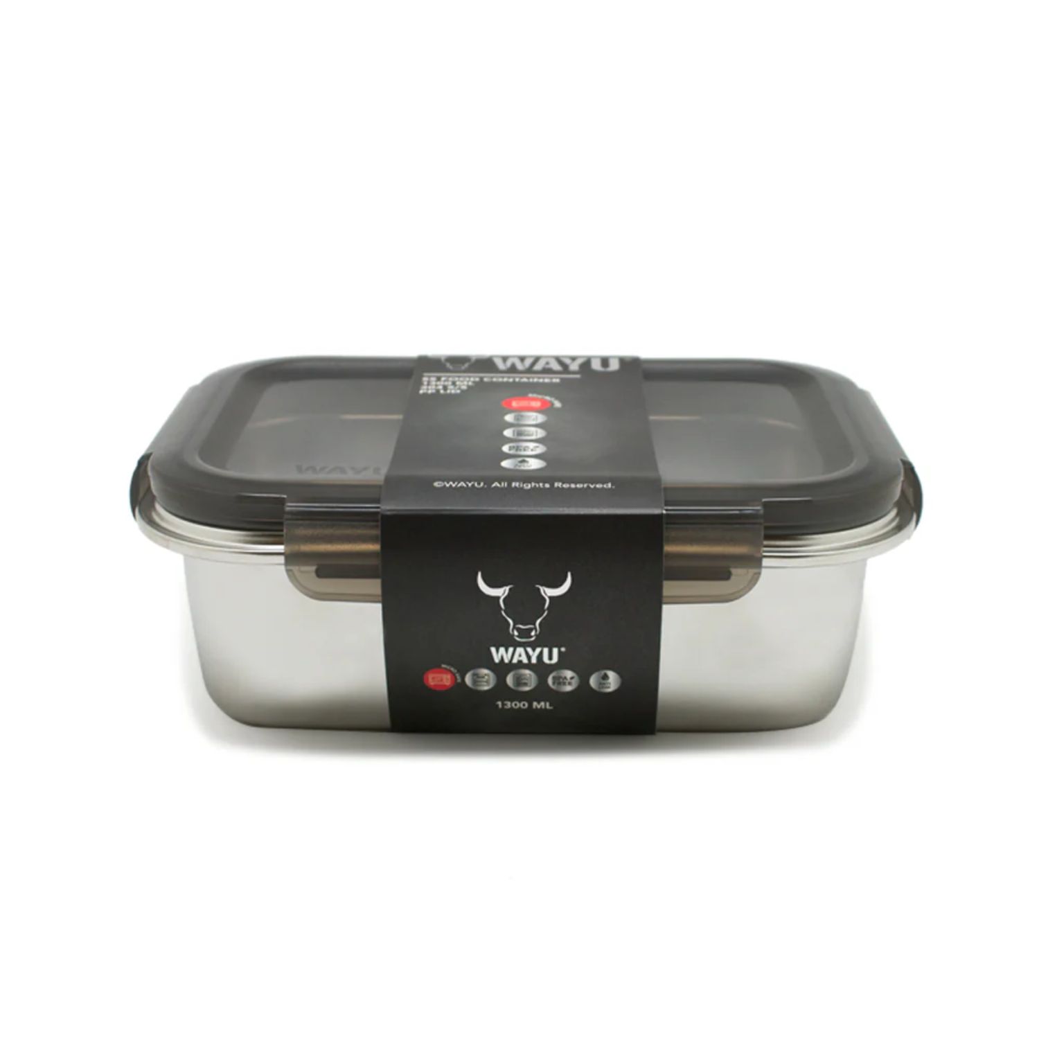 CONTENEDOR HERMETICO DE 1300ML ACERO MICROSAFE WAYU - 4