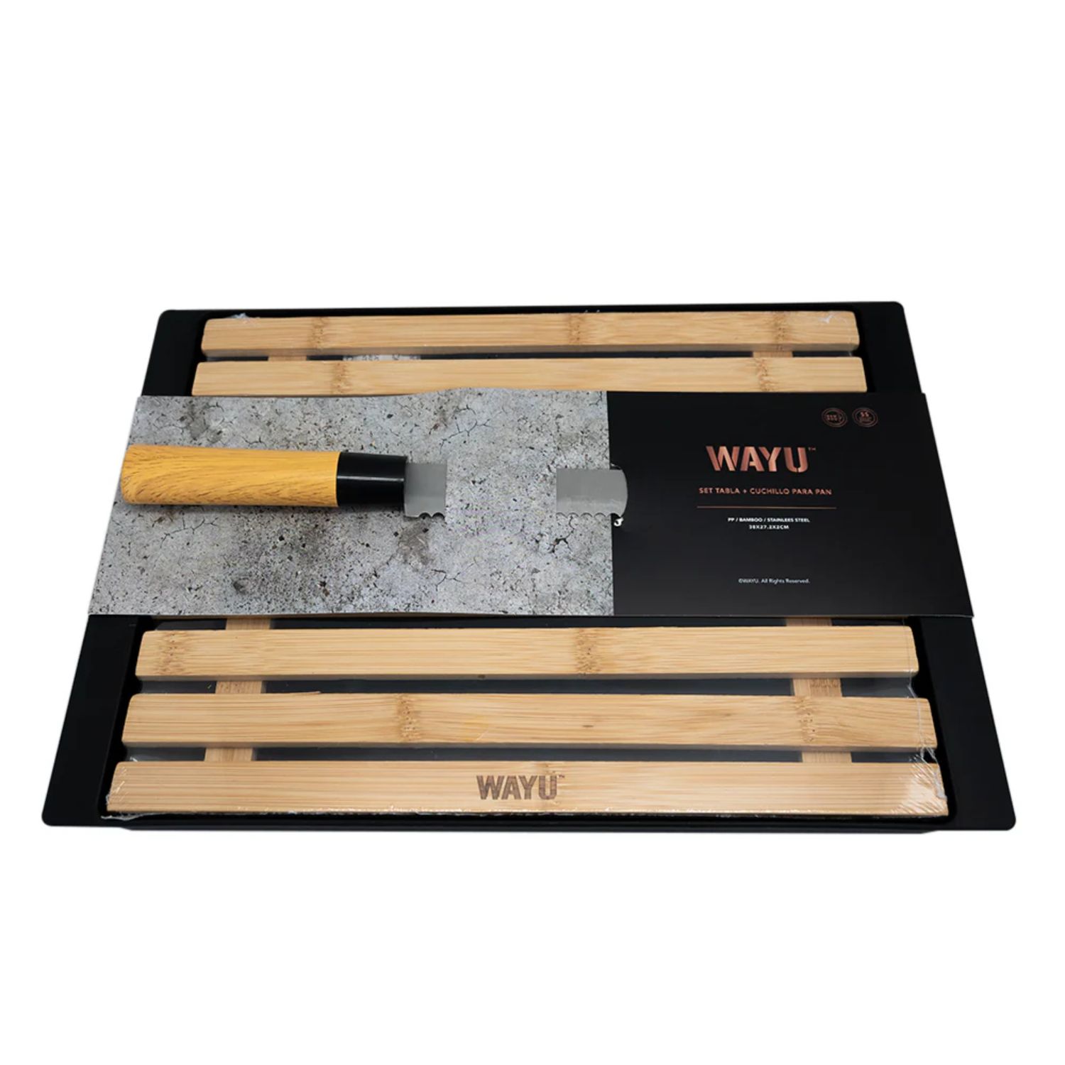 SET TABLA CUCHILLO SIERRA PAN WAYU ANTIMIGAS - 4