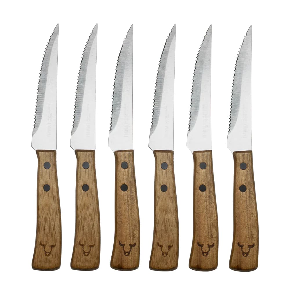 JUEGO CUCHILLOS PRM 6PCS WAYU 14CM ASADO BBQ COCINA - 7