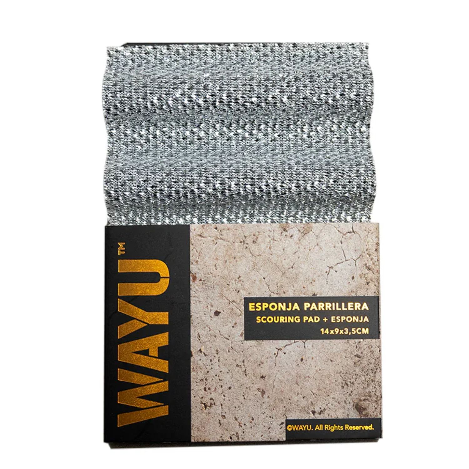 ESPONJA PARRILLERA WAYU GRIS ABRASIVA LIMPIEZA PARRILLA - 3