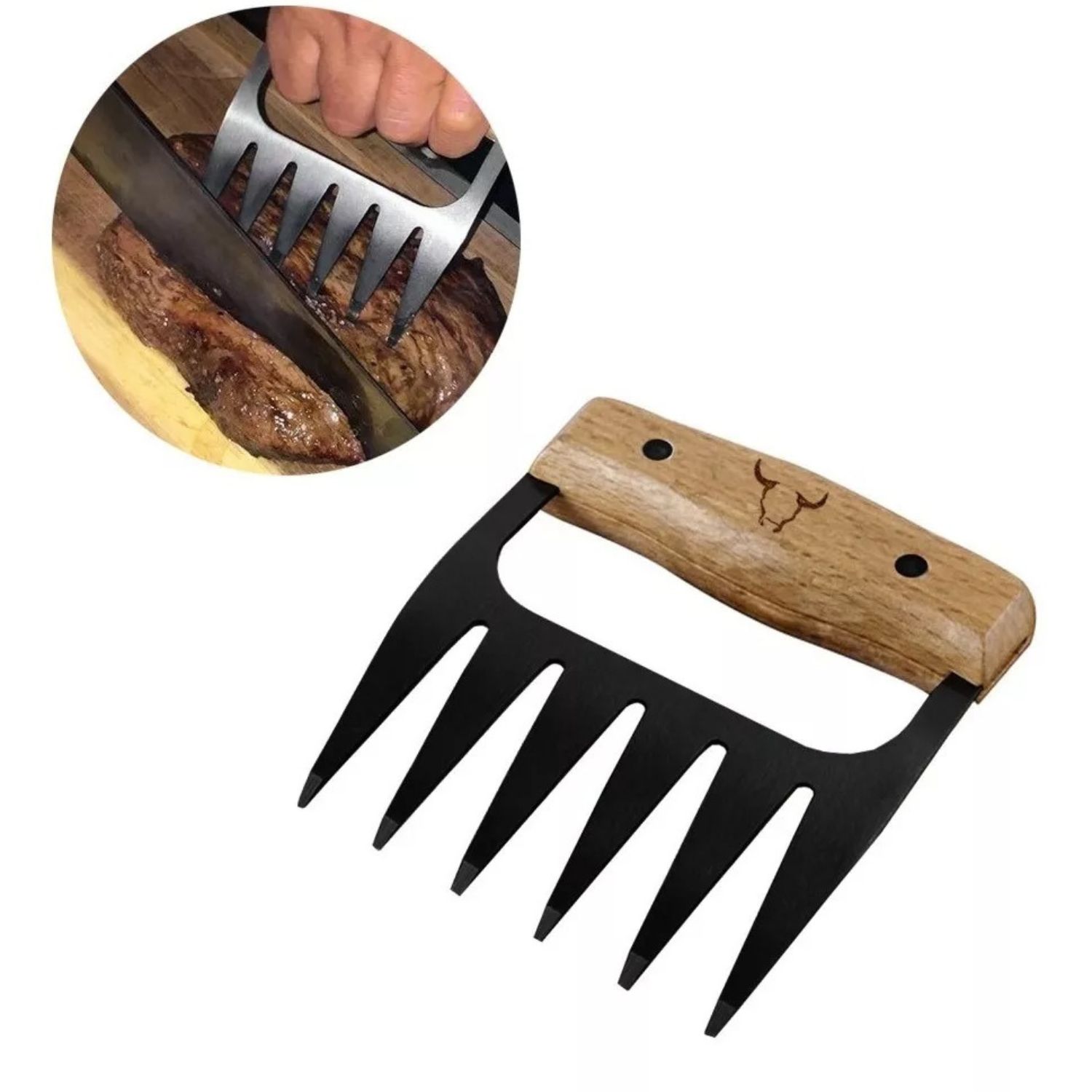 GARRA PARA CARNE WAYU MEAT CLAW ACERO INOXIDABLE PARRILLA - 2