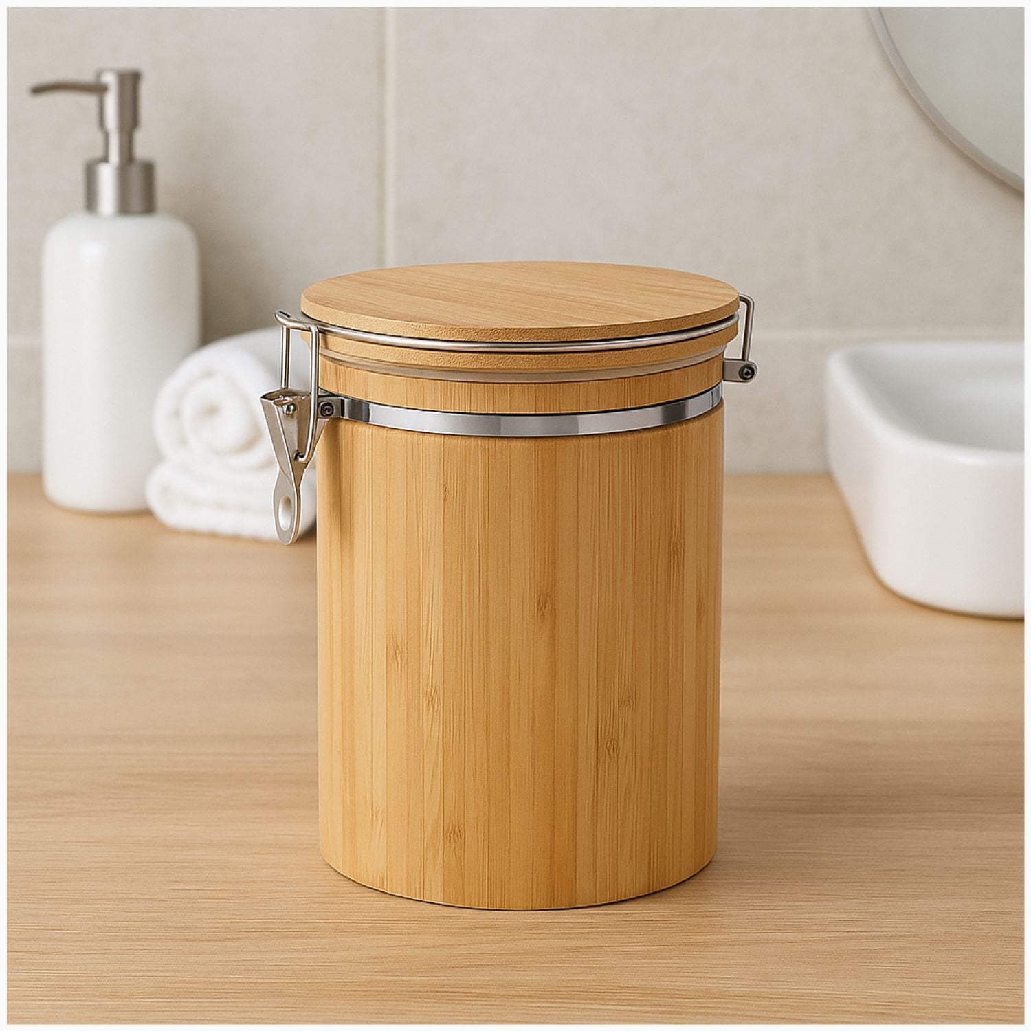 RECIPIENTE HERMETICO CONTENEDOR PARA ALIMENTOS DE BAMBU - 3
