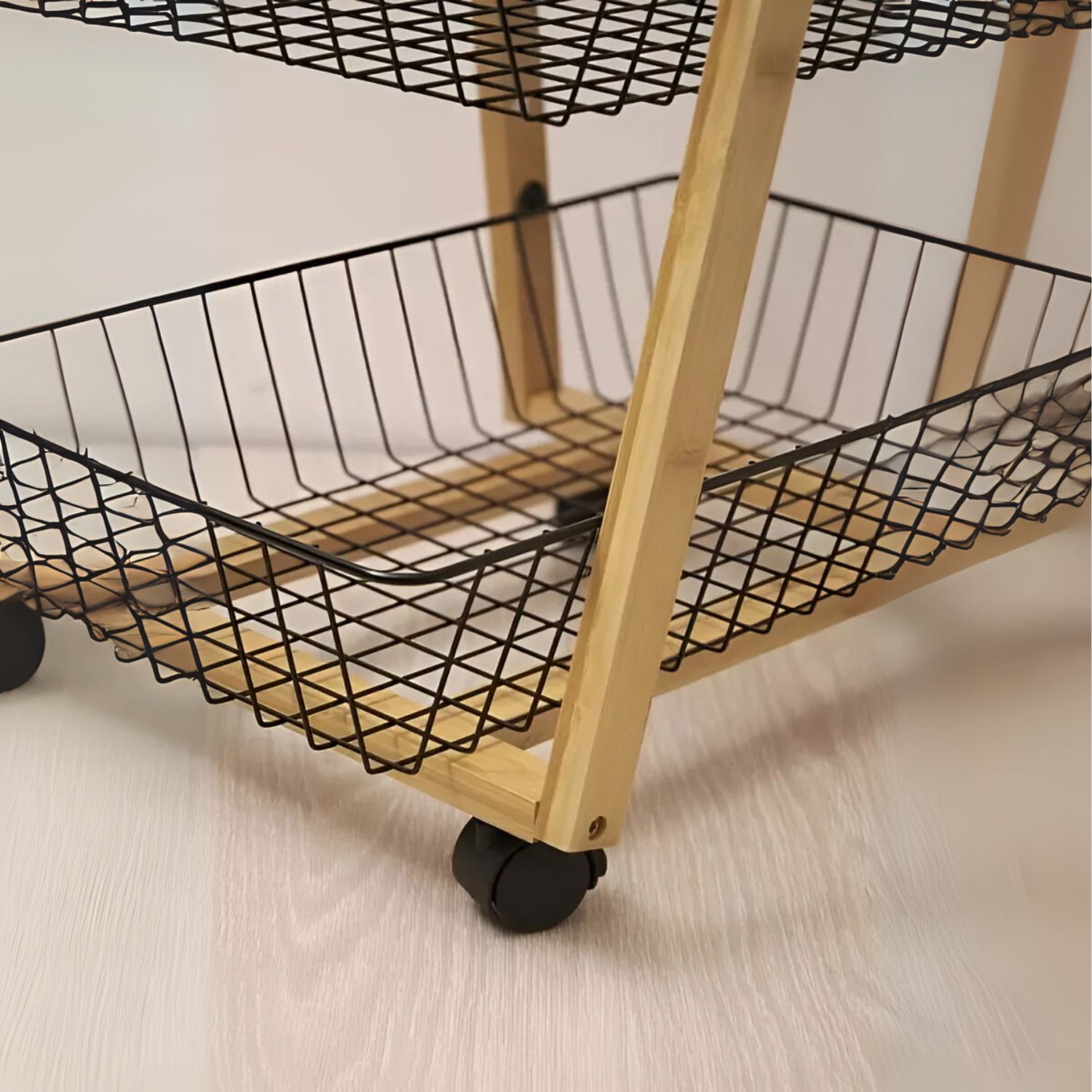 CARRO ORGANIZADOR 3 NIVELES CON CANASTOS DE COCINA FRUTERO - 2