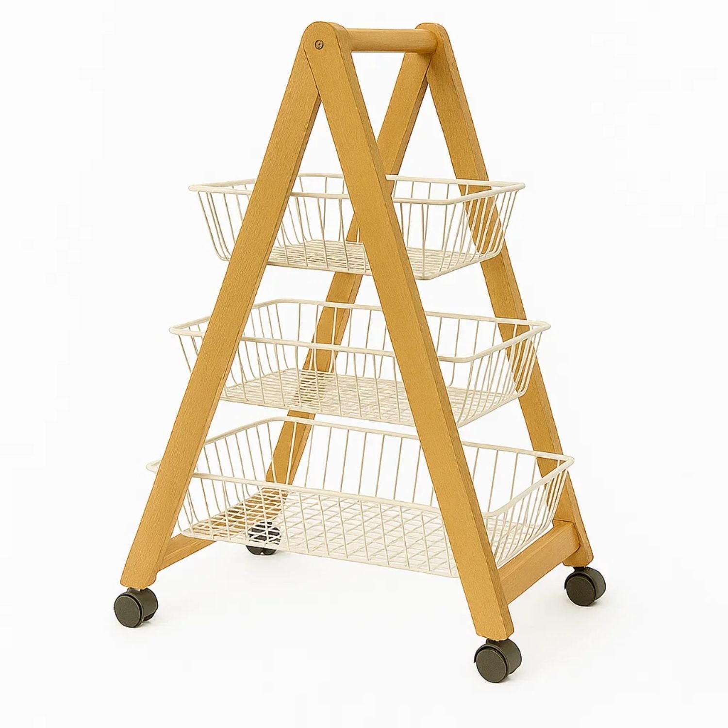 CARRO ORGANIZADOR 3 NIVELES CON CANASTOS DE COCINA VERDULERO - 1