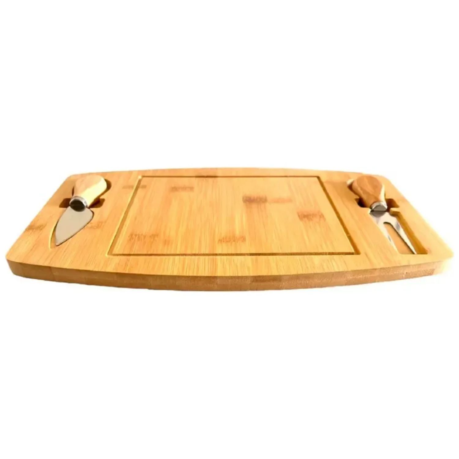 TABLA PICOTEO RECTANGULAR MADERA CUCHILLOS INTEGRADOS - 2