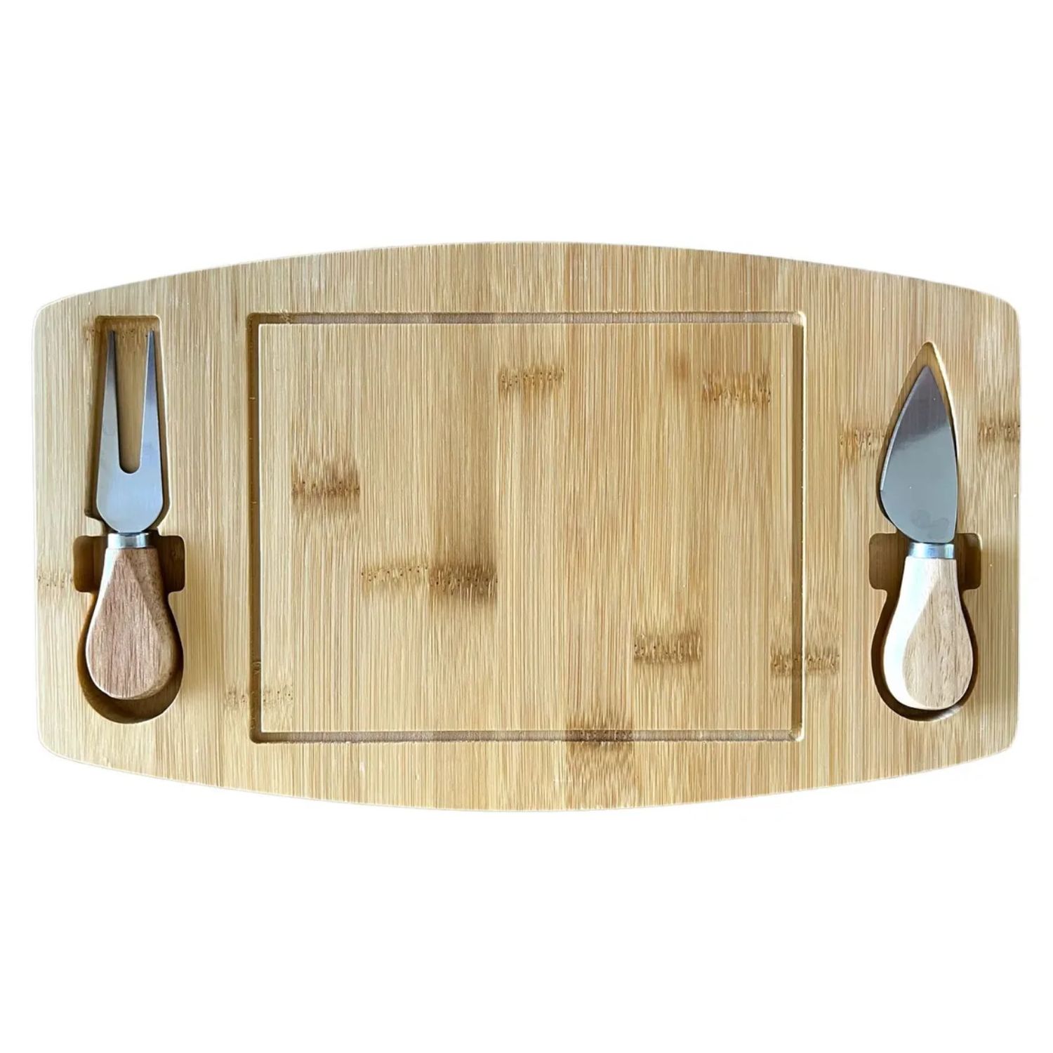 TABLA PICOTEO RECTANGULAR MADERA CUCHILLOS INTEGRADOS - 3