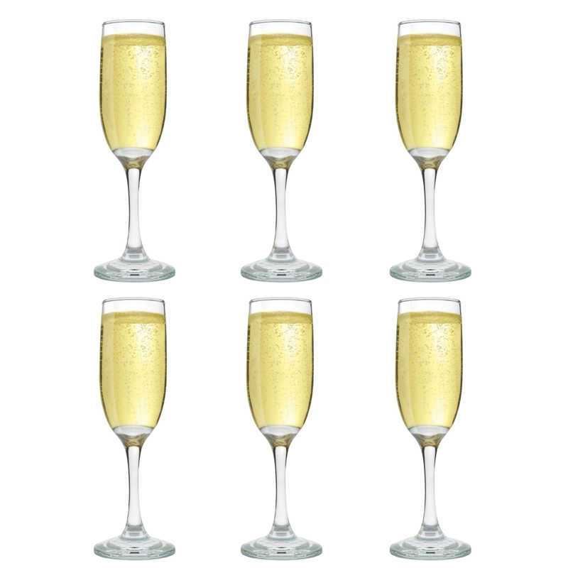 SET 6 COPAS CHAMPAGNE MODELO VERSALLES 174ML ESPUMANTE - 1