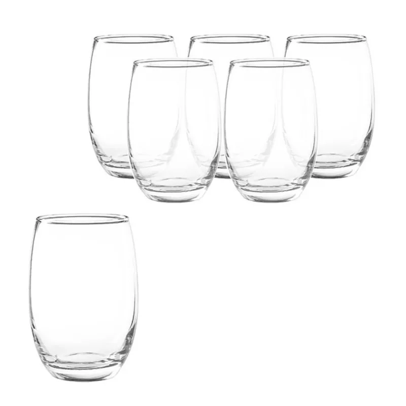 PACK 12 VASOS ALTOS VIDRIO MIKONOS COCINA - 3