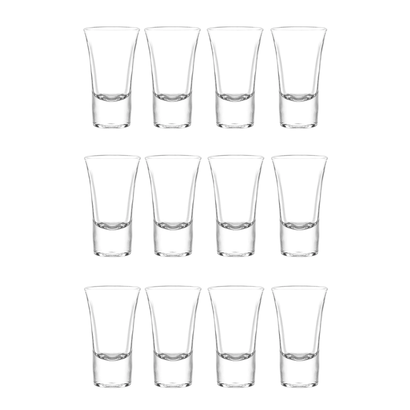SET 12 VASOS LICOR LORD 54ML DE VIDRIO CRISTAR ELEGANTE - 1