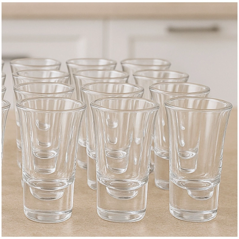 SET 12 VASOS LICOR LORD 54ML DE VIDRIO CRISTAR ELEGANTE - 2
