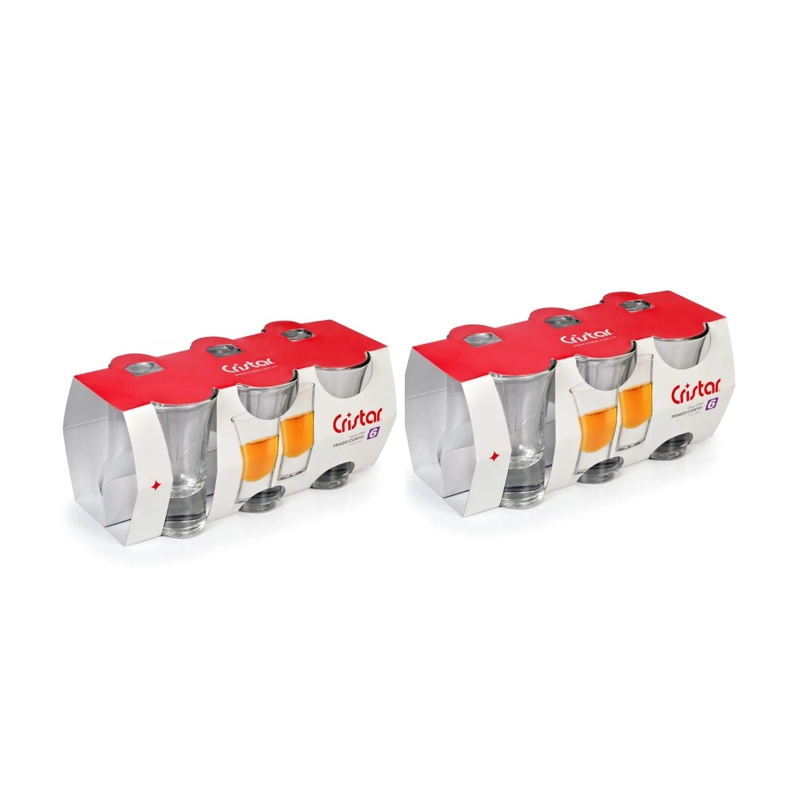 SET 12 VASOS LICOR LORD 54ML DE VIDRIO CRISTAR ELEGANTE - 4