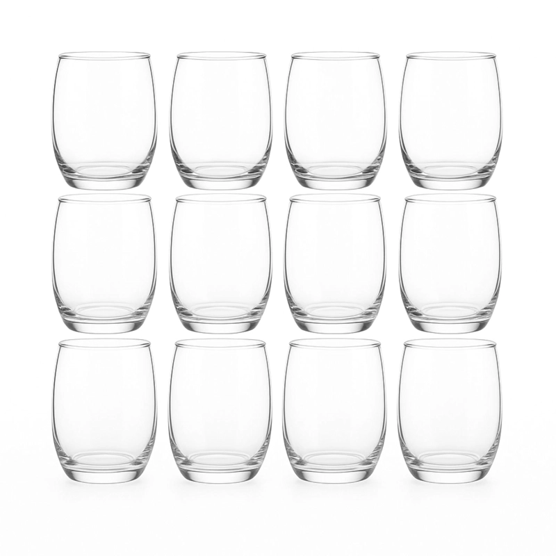 SET 12 VASOS ALTOS MIKONOS DE 460ML VIDRIO TRANSPARENTES - 1