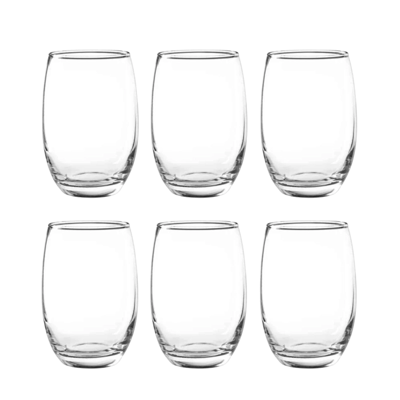 SET 12 VASOS ALTOS MIKONOS DE 460ML VIDRIO TRANSPARENTES - 2