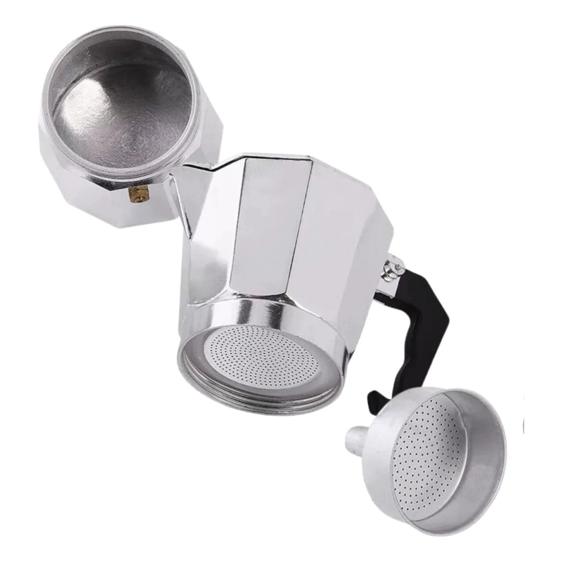 MOLEDOR ELE CTRICO DE CAFE  + CAFETERA ITALIANA GRECA 9 TAZAS COLOR GRIS - 3