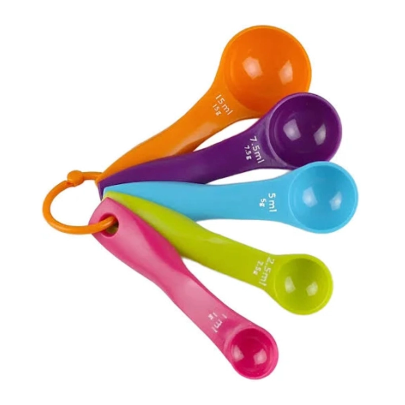 SET 5 CUCHARAS MEDIDORAS CUCHARA MEDIDORA PLASTICO COLORES - 1