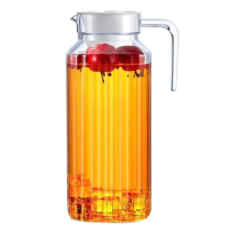 JARRA DE VIDRIO AGUA JARRA DE JUGO JARRA CON TAPA VINTAGE 1 LITRO - 1