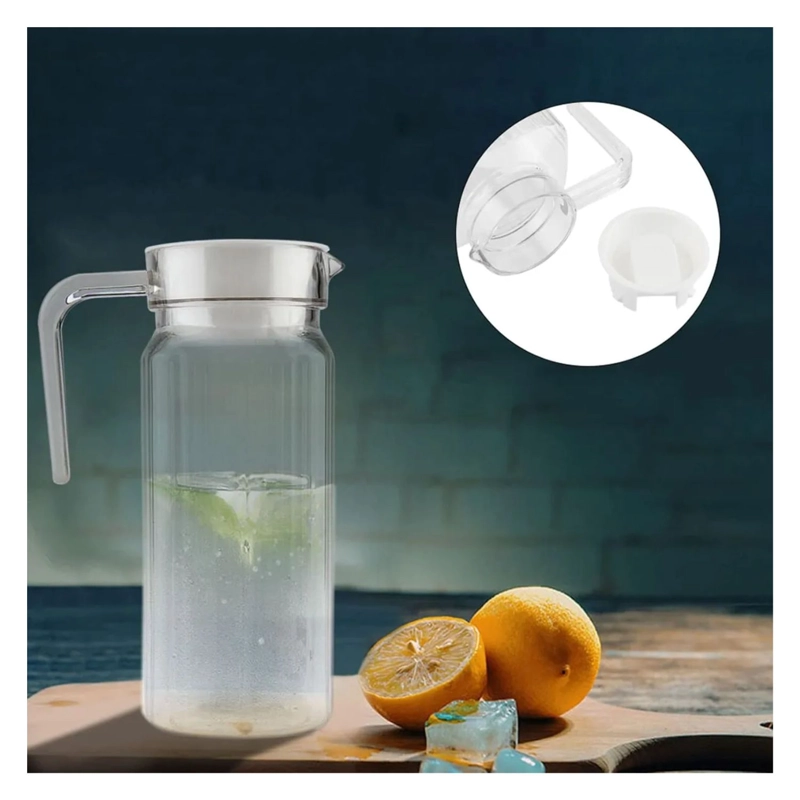 JARRA DE VIDRIO AGUA JARRA DE JUGO JARRA CON TAPA VINTAGE 1 LITRO - 4