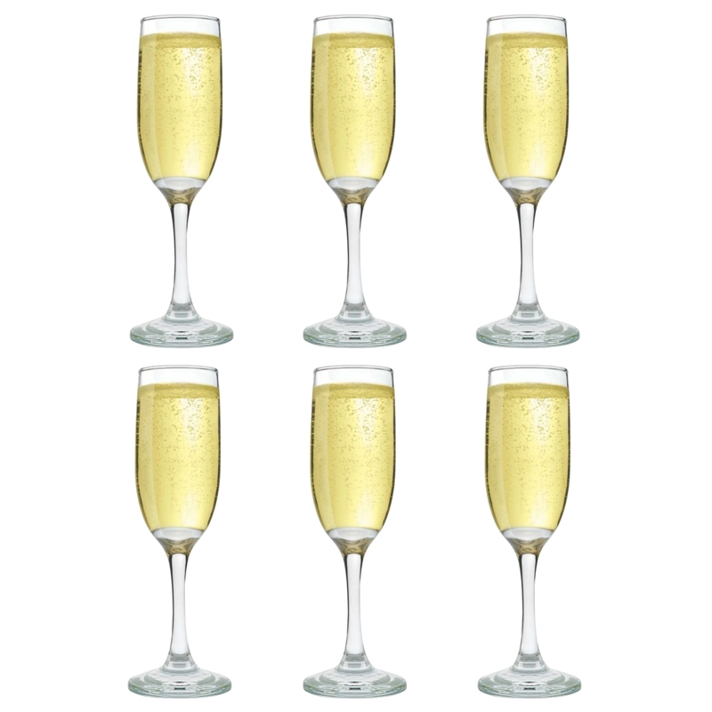 SET 6 COPAS CHAMPAGNE MODELO VERSALLES 176ML ESPUMANTE - 1