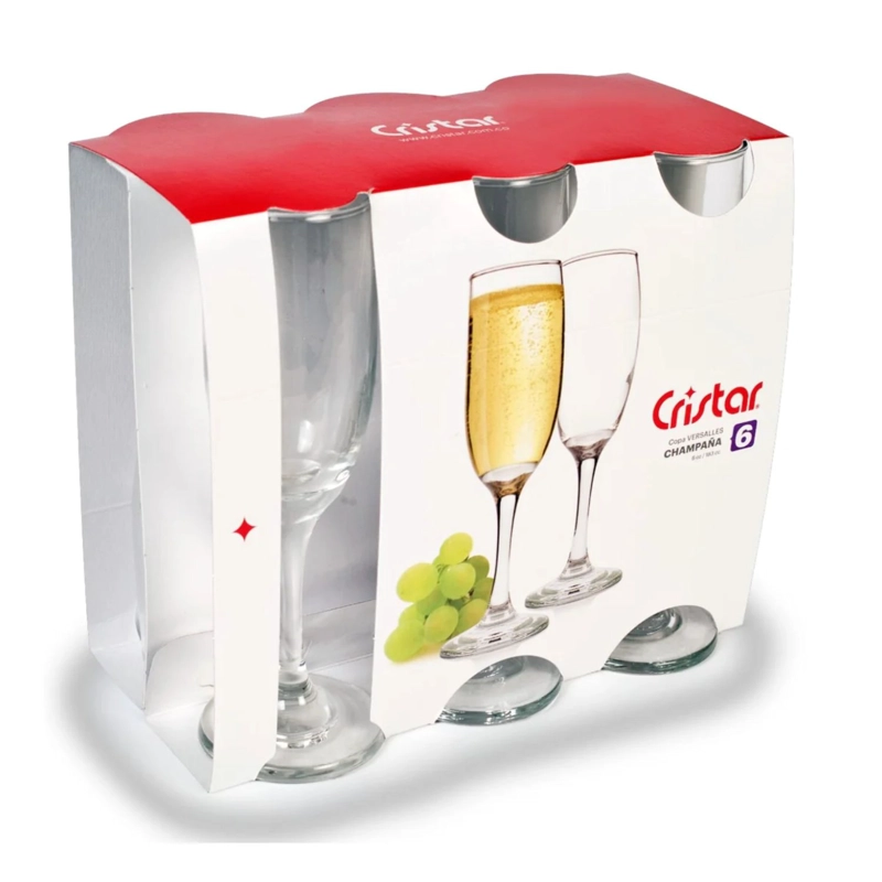 EMBALAJE 48 COPAS CHAMPAGNE MODELO VERSALLES 174ML ESPUMANTE - 2