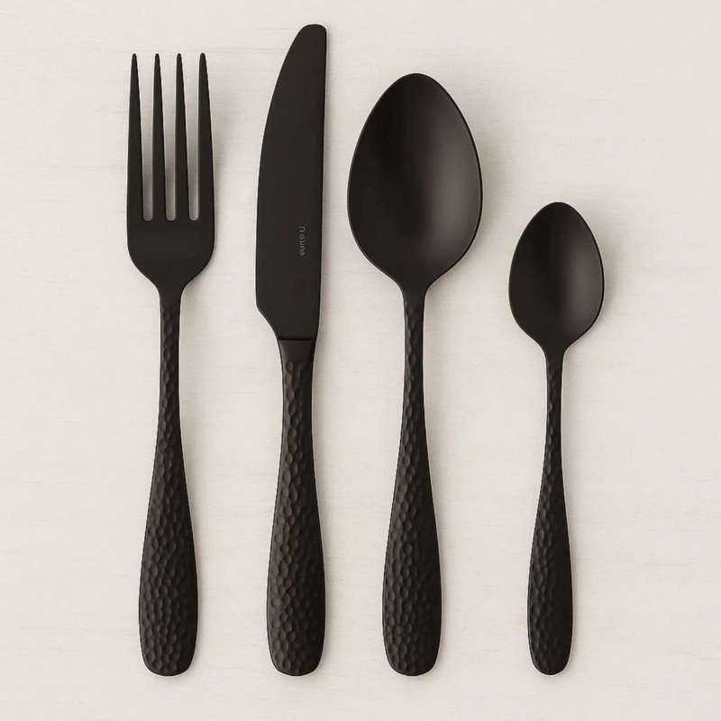 SET DE CUBIERTOS 16 PIEZAS HAMMER WAYU ELEGANTE COMIDA - 2
