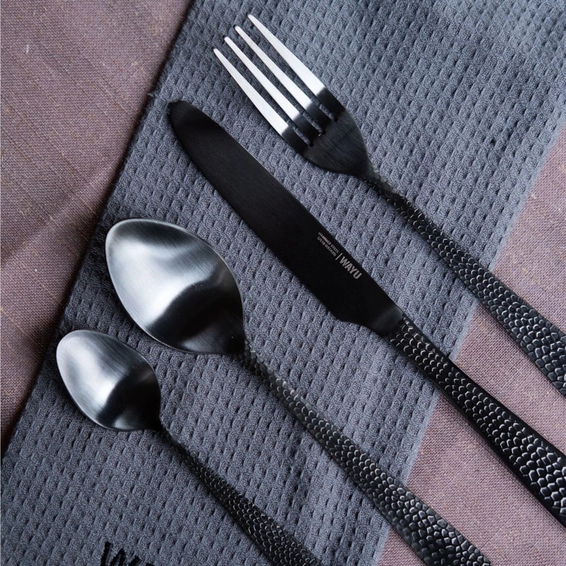 SET DE CUBIERTOS 16 PIEZAS HAMMER WAYU ELEGANTE COMIDA - 3