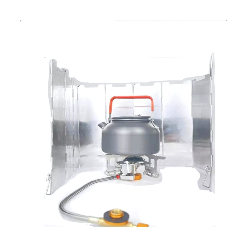 PROTECTOR DE VIENTO PARA COCINILLA PORTATIL CAMPING 84X24CM - 4