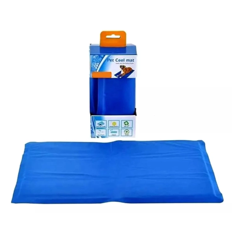 MANTA GEL TALLA L DISEÑO LISA FRIO REFRESCANTE 90X50CM AZUL - 1