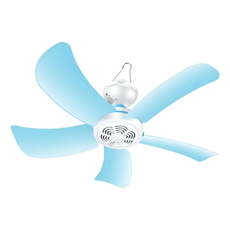 VENTILADOR SILENCIOSO DE TECHO ECONOMICO 5 ASPAS CELESTE 40CM - 1