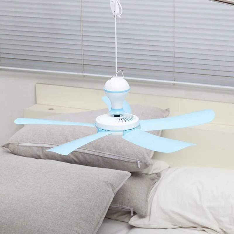 VENTILADOR SILENCIOSO DE TECHO ECONOMICO 5 ASPAS CELESTE 40CM - 2