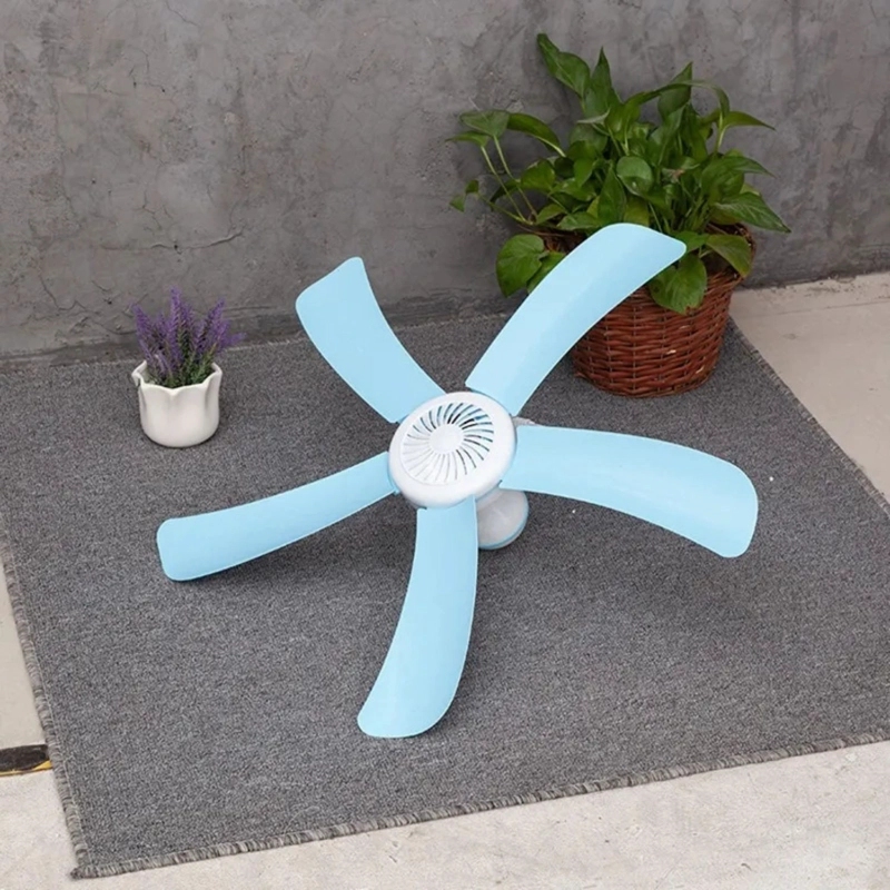 VENTILADOR SILENCIOSO DE TECHO ECONOMICO 5 ASPAS CELESTE 40CM - 3
