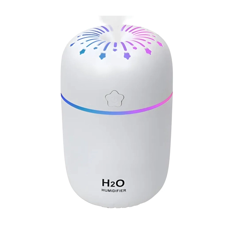 DIFUSOR HUMIDIFICADOR DE AIRE H2O PARA AUTOMOVIL BLANCO - 1