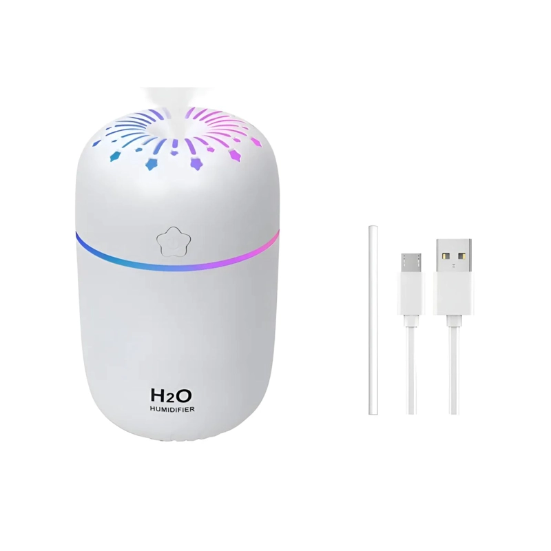 DIFUSOR HUMIDIFICADOR DE AIRE H2O PARA AUTOMOVIL BLANCO - 2
