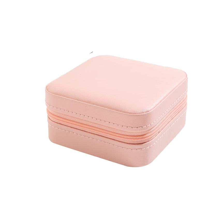 JOYERO ORGANIZADOR PORTATIL TIPO MALETIN DE 6 COMPARTIMENTOS ROSA - 2