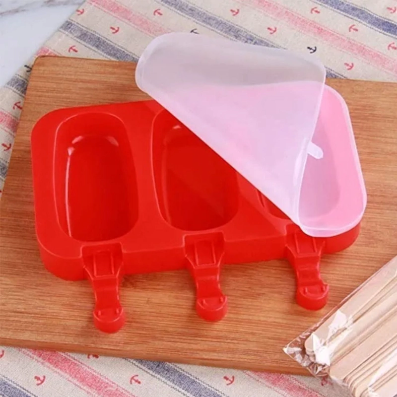 SET 2 MOLDES SILICONA HELADO PALETAS TAPA REPOSTERIA SURTIDO - 2