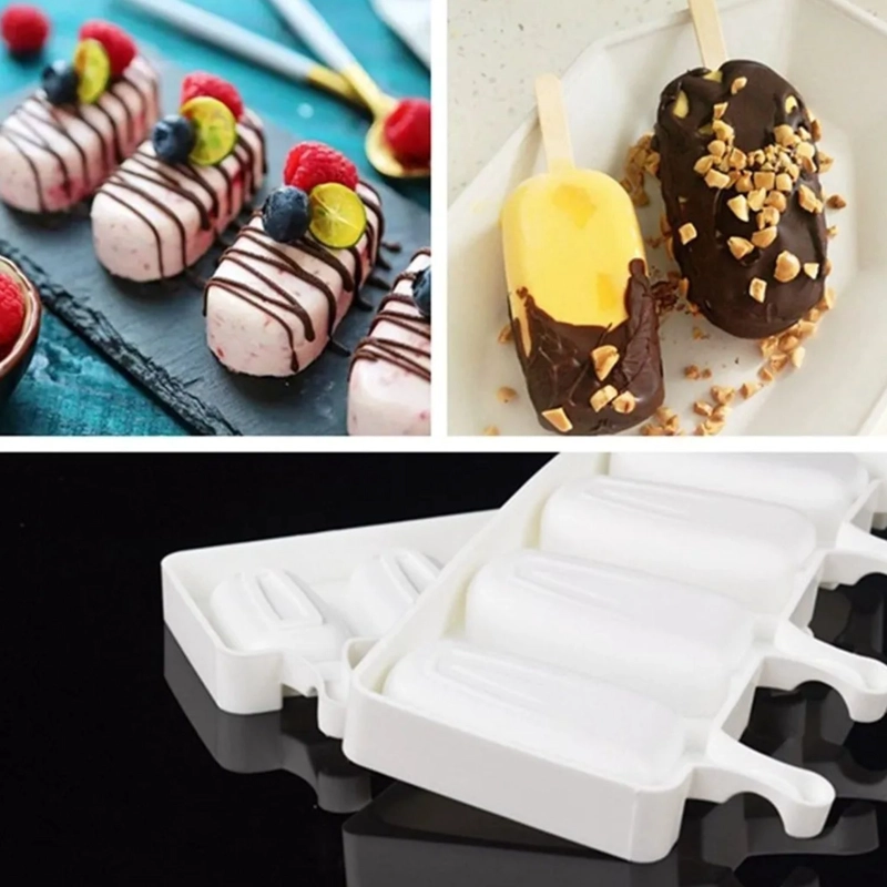 MOLDE SILICONA HELADO PALETAS CON 4 CAVIDADES REPOSTERIA - 4