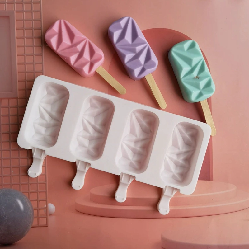 SET 3 MOLDES SILICONA HELADO PALETAS GEOMETRICA REPOSTERIA - 3
