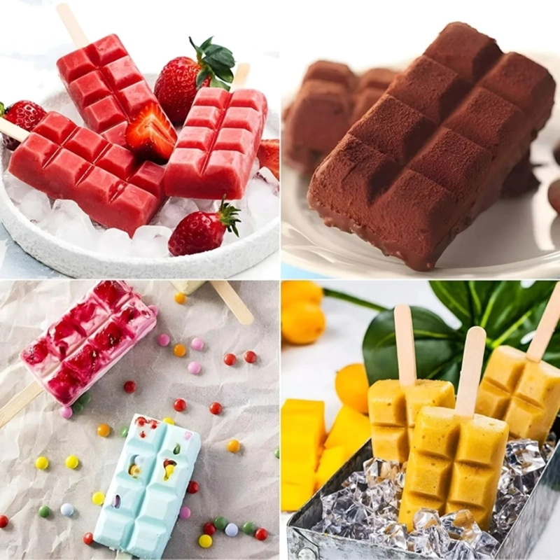 MOLDE SILICONA PARA HELADOS FORMA CUBITOS SURTIDO REPOSTERIA - 2