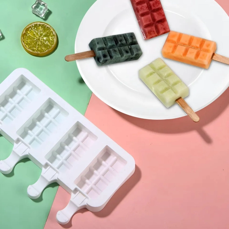 MOLDE SILICONA PARA HELADOS FORMA CUBITOS SURTIDO REPOSTERIA - 3
