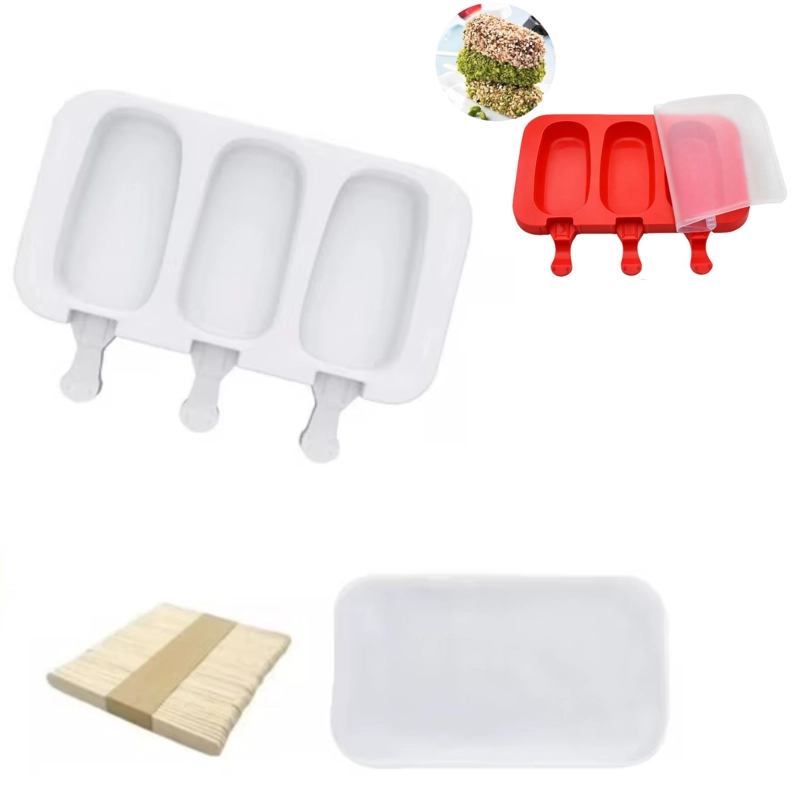 MOLDE SILICONA HELADO PALETAS CON TAPA REPOSTERIA SURTIDOS - 1
