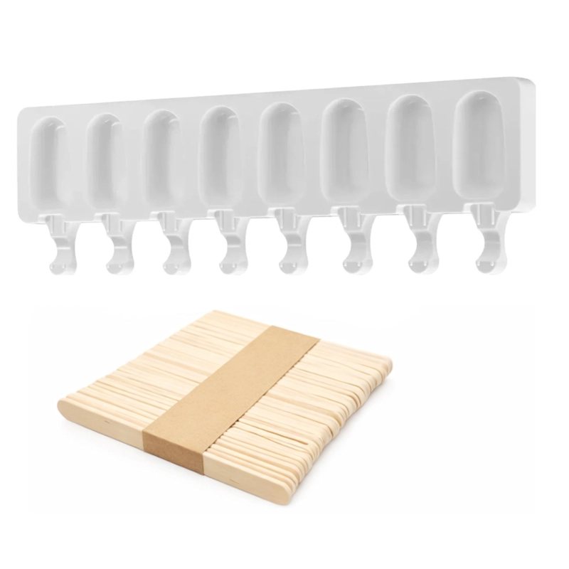 MOLDE SILICONA HELADO PALETAS CON 8 CAVIDADES REPOSTERIA - 1