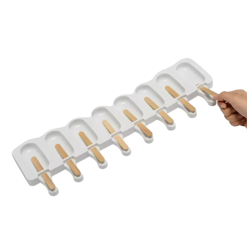 MOLDE SILICONA HELADO PALETAS CON 8 CAVIDADES REPOSTERIA - 4