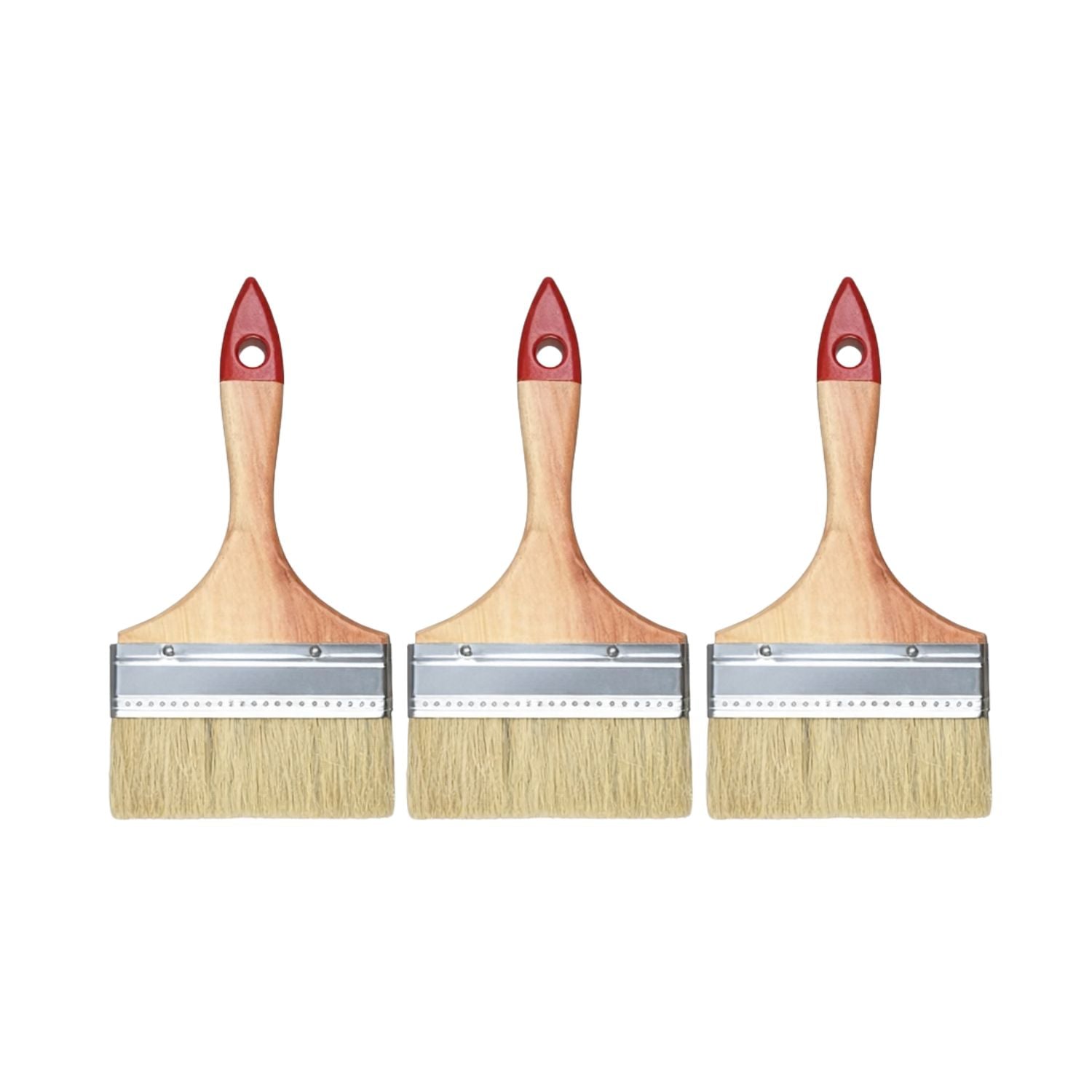 SET 3 BROCHA MANGO MADERA 5 PULGADAS PARA PINTURA PINTAR - 1